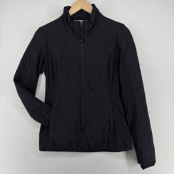 Athleta Jackets & Blazers - ATHLETA Jacket S Upside Quilted Full Zip Outdoor Athleisure Stretch Black